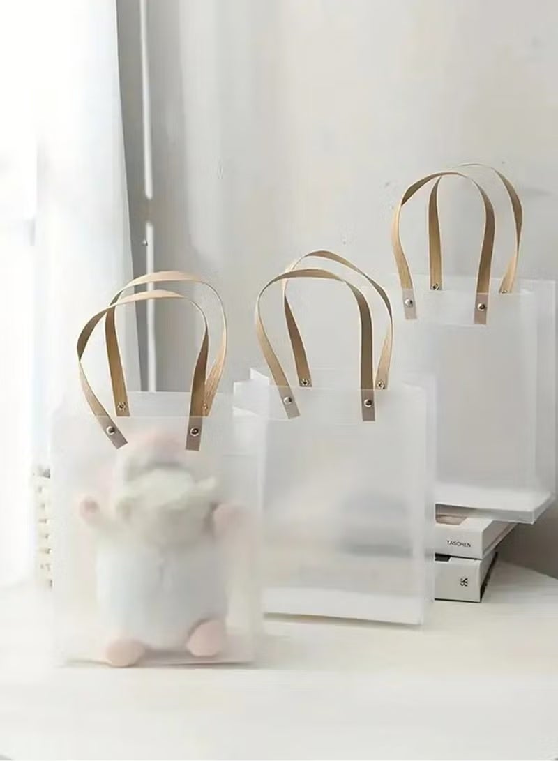12 Piece Transparent Gift Bag Set – 22x8x22 cm Reusable Clear Gift Bags for Presents, Party, Birthday, Wedding, Festival - Image 2